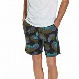 Pair of Thieves Black/Moss Printed Supersoft Men’s Lounge Shorts Size M NWT